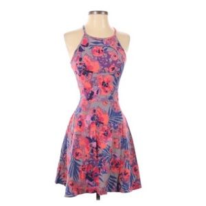 Mossimo A-Line Halter Floral Fit and Flare Dress